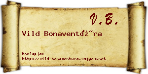 Vild Bonaventúra névjegykártya